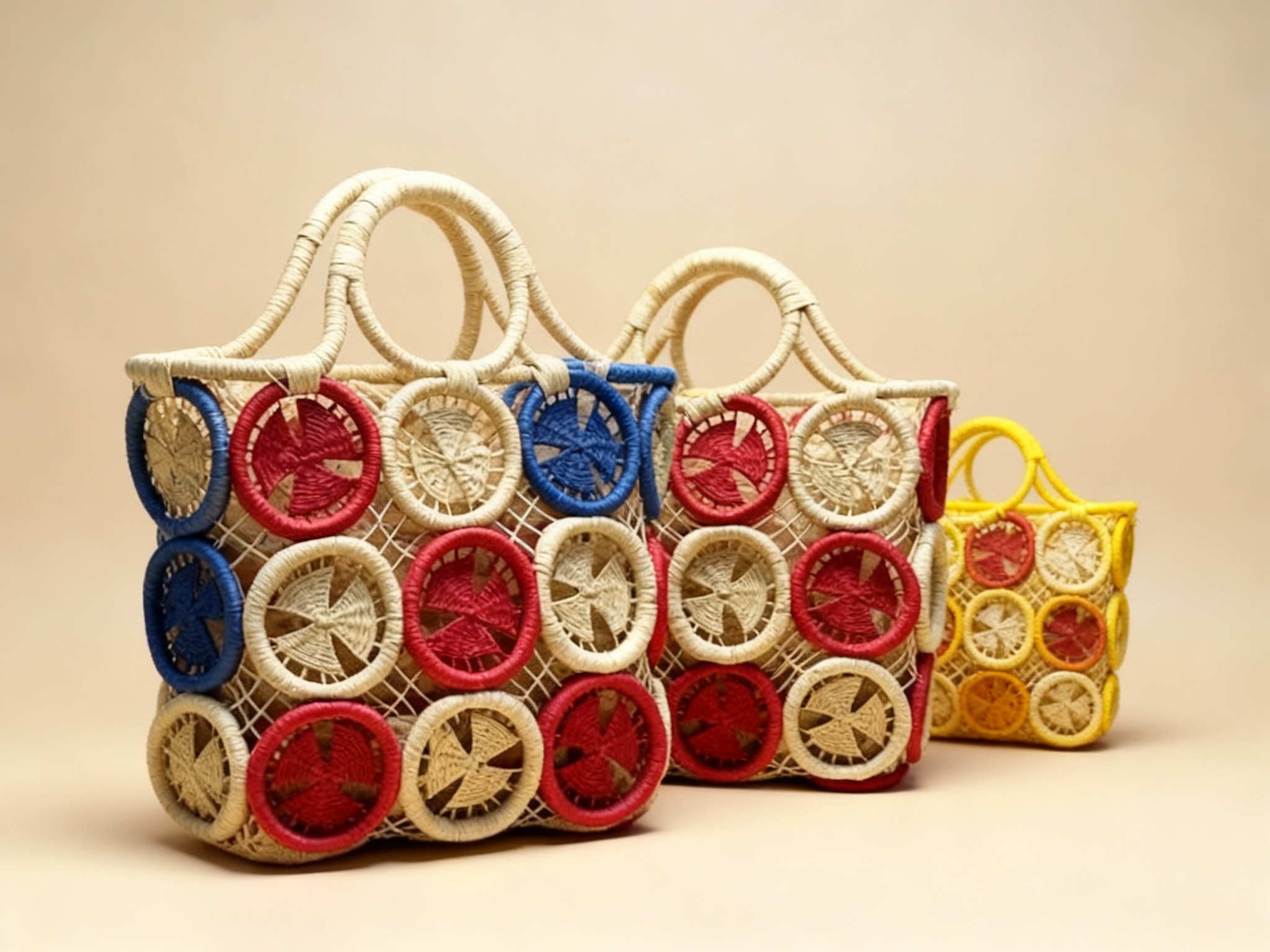 Sac panier madagascar macramé bohème