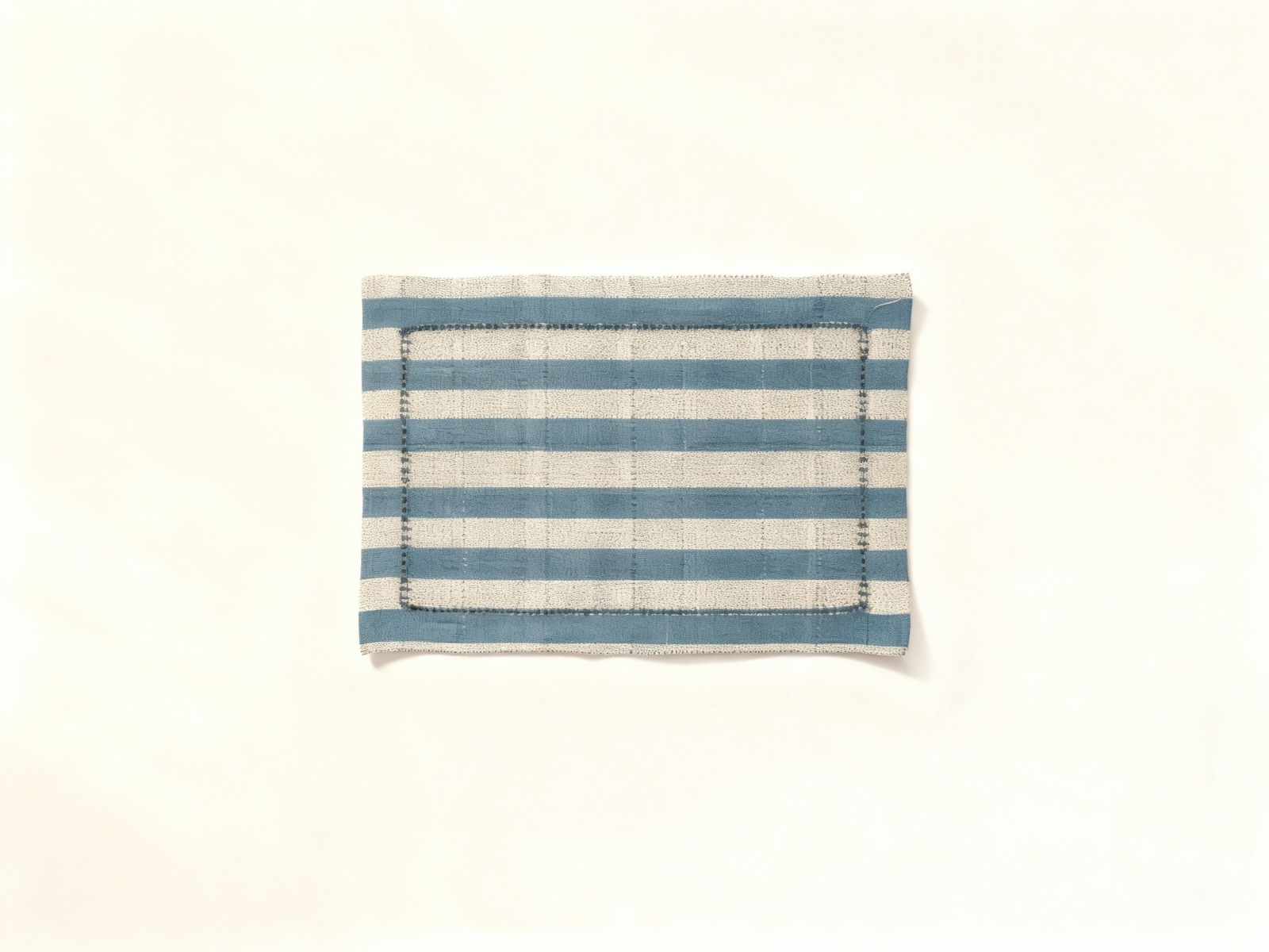 Set de table rectangulaire rabane bleu